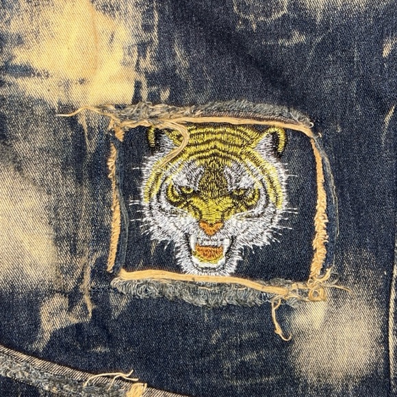 Men’s Ripped Biker Jeans - Picture 2 of 3